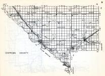 Chippewa County, Kragero, Big Bend, Mandt, Grace, Louriston, Woods, Tunsberg, Rosewood, Havelock, Lone Tree, Minnesota State Atlas 1954